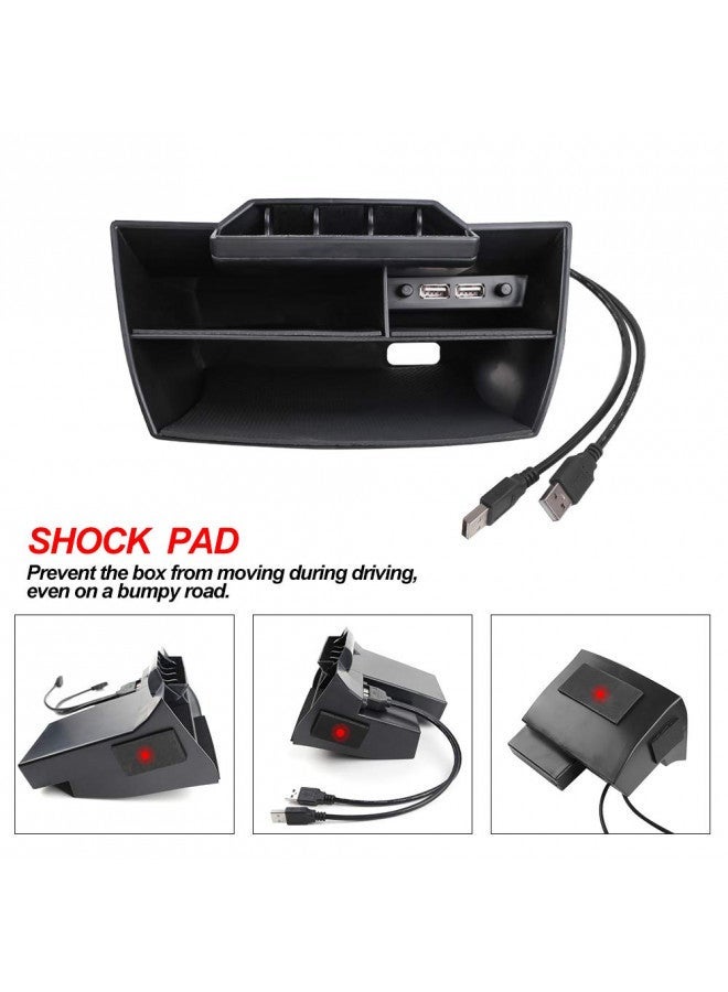 ثينيس لصندوق تخزين الوحدة المركزية للجيل العاشر، صواني العملات، منظم بطاقات مع كابل تمديد USB، متوافق مع هوندا سيفيك 2016، 2017، 2018، 2019، 2020، 2021 - Image 1